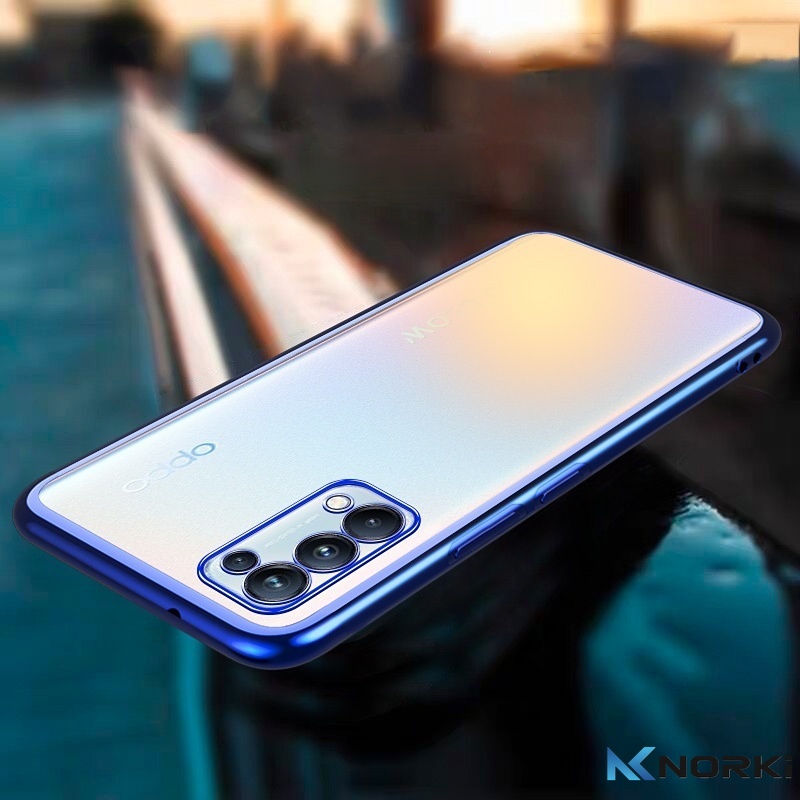 Ốp Điện Thoại TPU Mềm Siêu Mỏng Trong Suốt Mạ Viền Cho OPPO Reno 5 5Z 5Pro Reno 4F Reno 2 2F 2Z Reno 3 4G