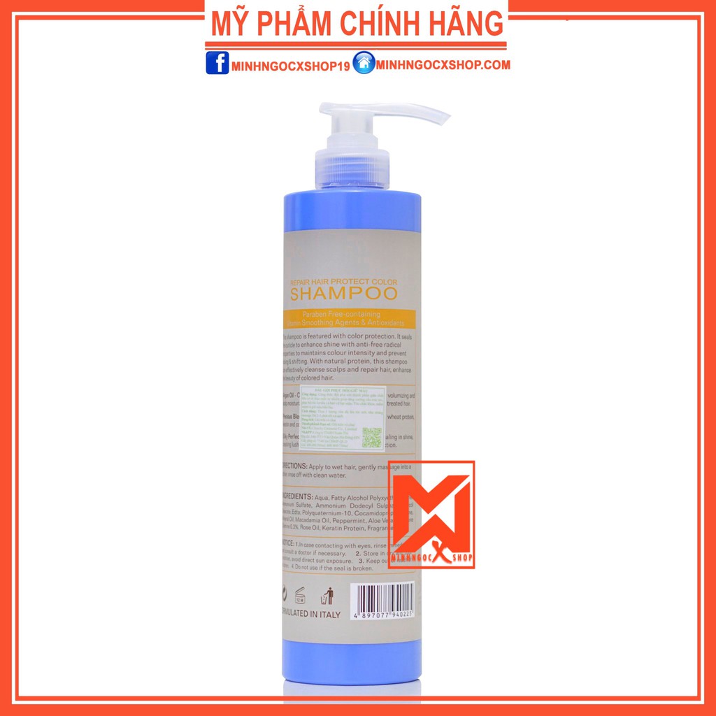 Dầu gội phục hồi giữ màu nhuộm DIVA xanh 750ml chính hãng