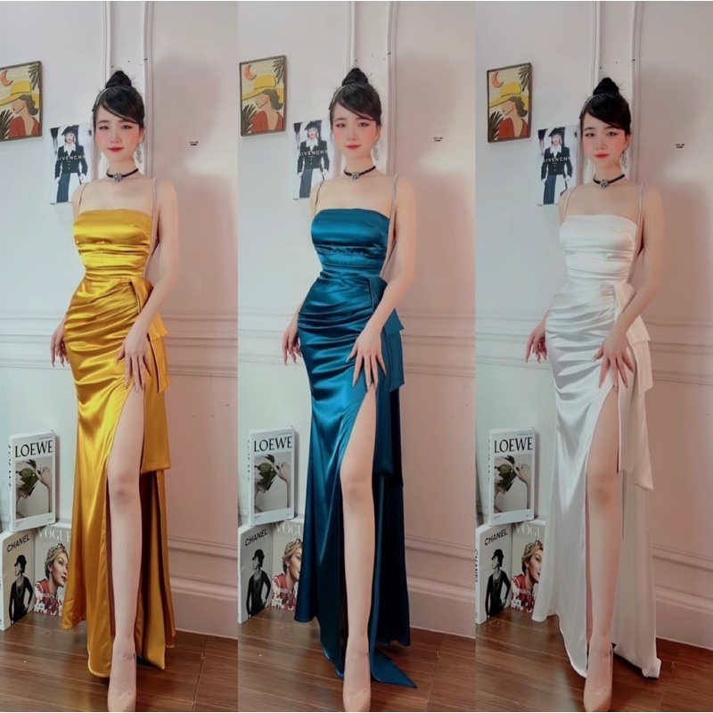 MS1289V ĐẦM BODY HAI DÂY XẺ ĐÙI full size S/M/L/XL