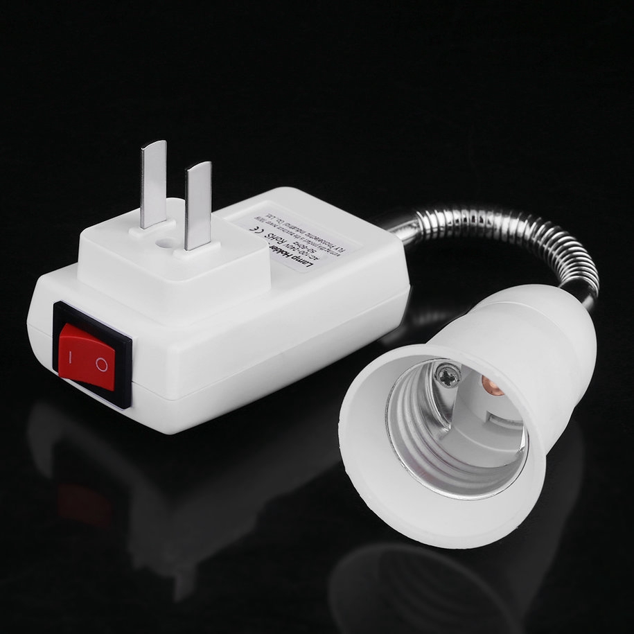 Đuôi chuyển đổi bóng đèn E27 nối dài linh hoạt với công tắc tiện dụng | BigBuy360 - bigbuy360.vn