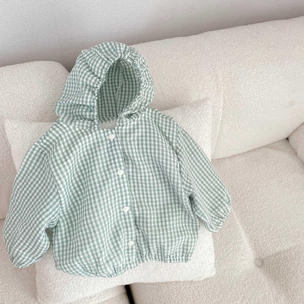 Áo khoác gió cho bé SODA KIDS chống nắng, cản gió bụi thiết kế style Hàn Quốc họa tiết kẻ sọc năng động