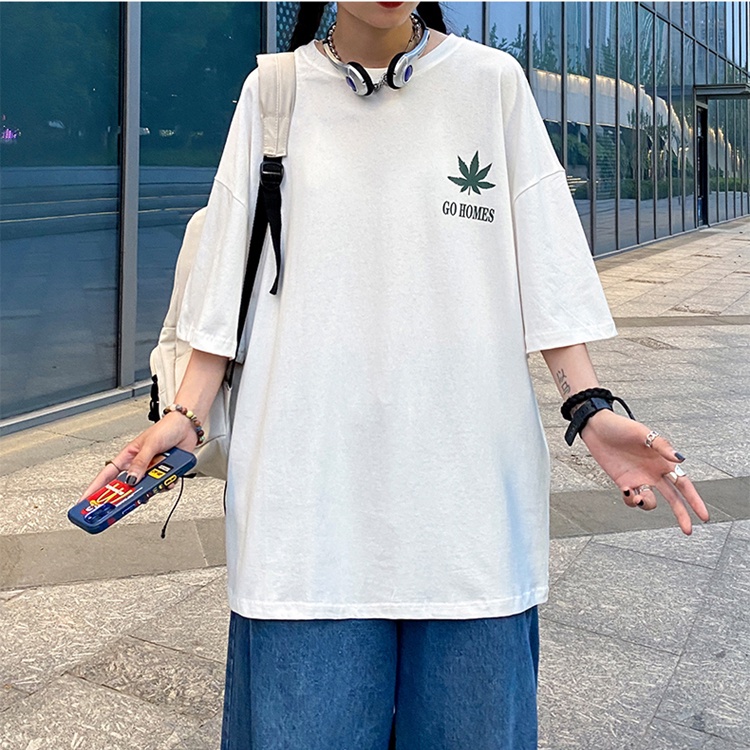 Áo thun IFNICEFUTURE vải cotton ngắn tay dáng rộng cỡ lớn mới phổ biến cho nam nữ
