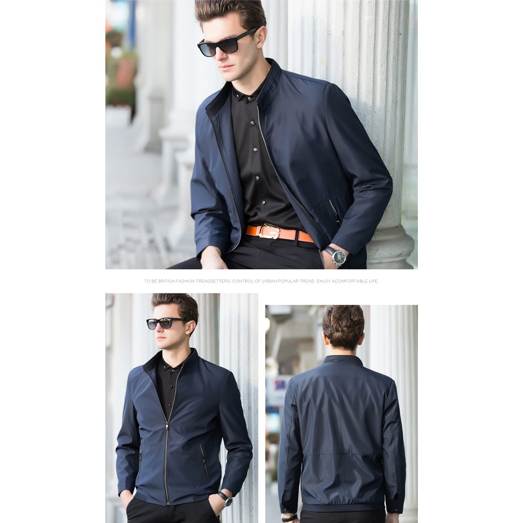 Áo khoác dù nam cổ trụ vải dù hai lớp mềm đẹp - AK1822