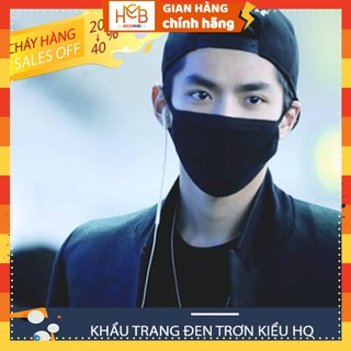 [Mã FASTGRET4 giảm 10% đơn 99K] Khẩu Trang Đen Trơn Hàn Quốc Cotton 100% Cực Mịn ❌ CÓ VIDEO + HÌNH THẬT