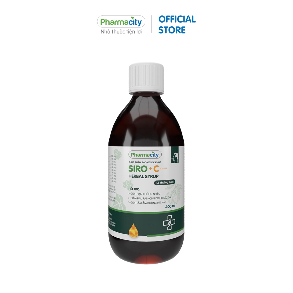 Thực phẩm bảo vệ sức khỏe Pharmacity Herbal Cough Syrup VitC 400ml