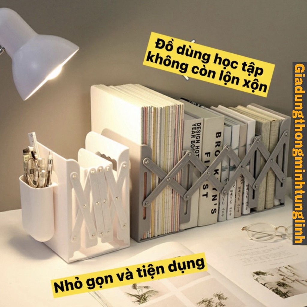 (Combo 2 sản phẩm) Đèn học cảm ứng và giá sách gấp gọn - Sạc Không Dây cảm ứng tiết kiệm năng lượng 5 chế độ đèn bảo vệ