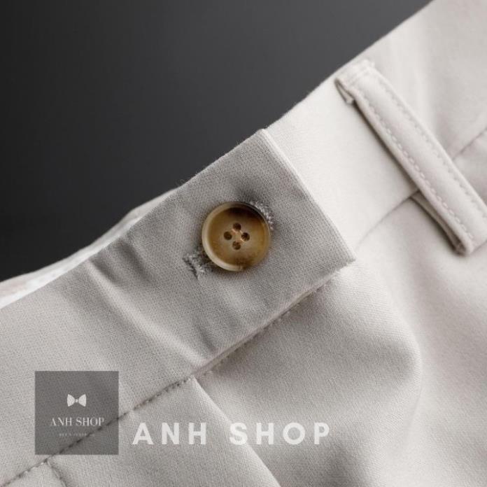 Quần Tây Âu Nam Trắng Kem dáng côn, vải cotton đẹp, chất co giãn cao cấp, phong cách công sở lịch lãm thời trang | BigBuy360 - bigbuy360.vn