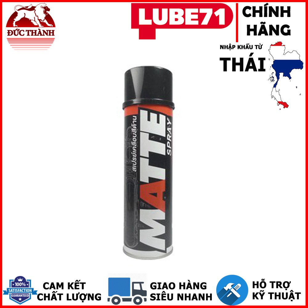 CHAI XỊT DƯỠNG BÓNG VÀ BẢO VỆ BỀ MẶT SƠN NHÁM LUBE71 MATTE SPRAY 600ML (NÂU)
