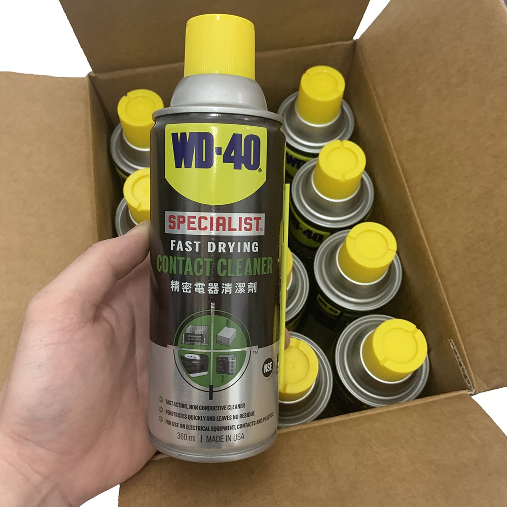 [ LÊN MUA] Chai Xịt vệ sinh mạch điện làm sạch bề mặt khô nhanh WD-40 Specialist Fast Drying Contact