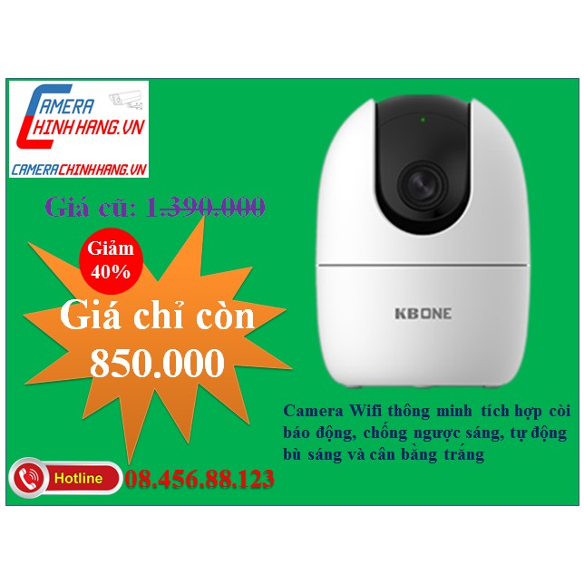 Camera IP Wifi hồng ngoại KBVision 2.Mp Xoay 360
