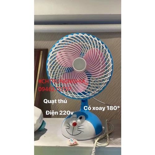 QUẠT ĐIỆN 220V XOAY 180 SIÊU MÁT 20W CAO 35CM | HÌNH THÚ DỄ THƯƠNG