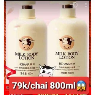 Sữa tắm bò trắng da 800ml