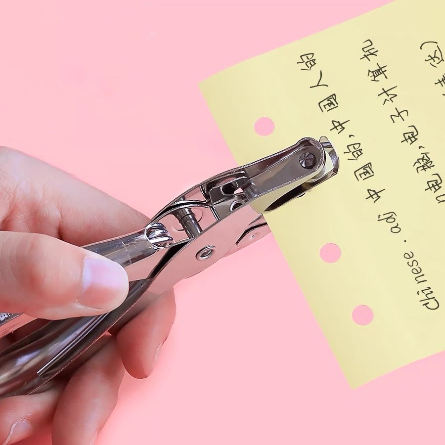 Dụng cụ đục lỗ đơn, kìm bấm giấy bìa phụ kiện sổ planner, bullet journal