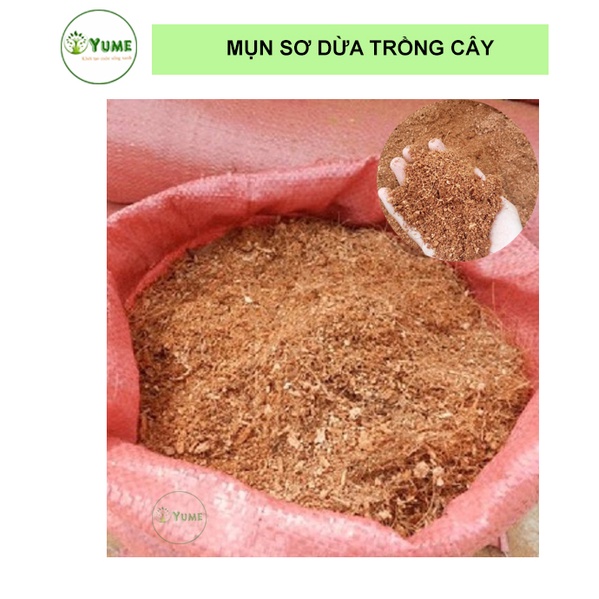 Mụn xơ dừa trồng cây giúp đất tơi xốp giữ ẩm cao túi 20x30cm