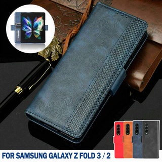 Bao Da Điện Thoại Dạng Ví Nắp Lật Nam Châm Có Ngăn Đựng Thẻ Và Giá Đỡ Cho Samsung Galaxy Z Fold 3 5G Z Fold 2 5G Z Fold 2 / 3 5G Ốp