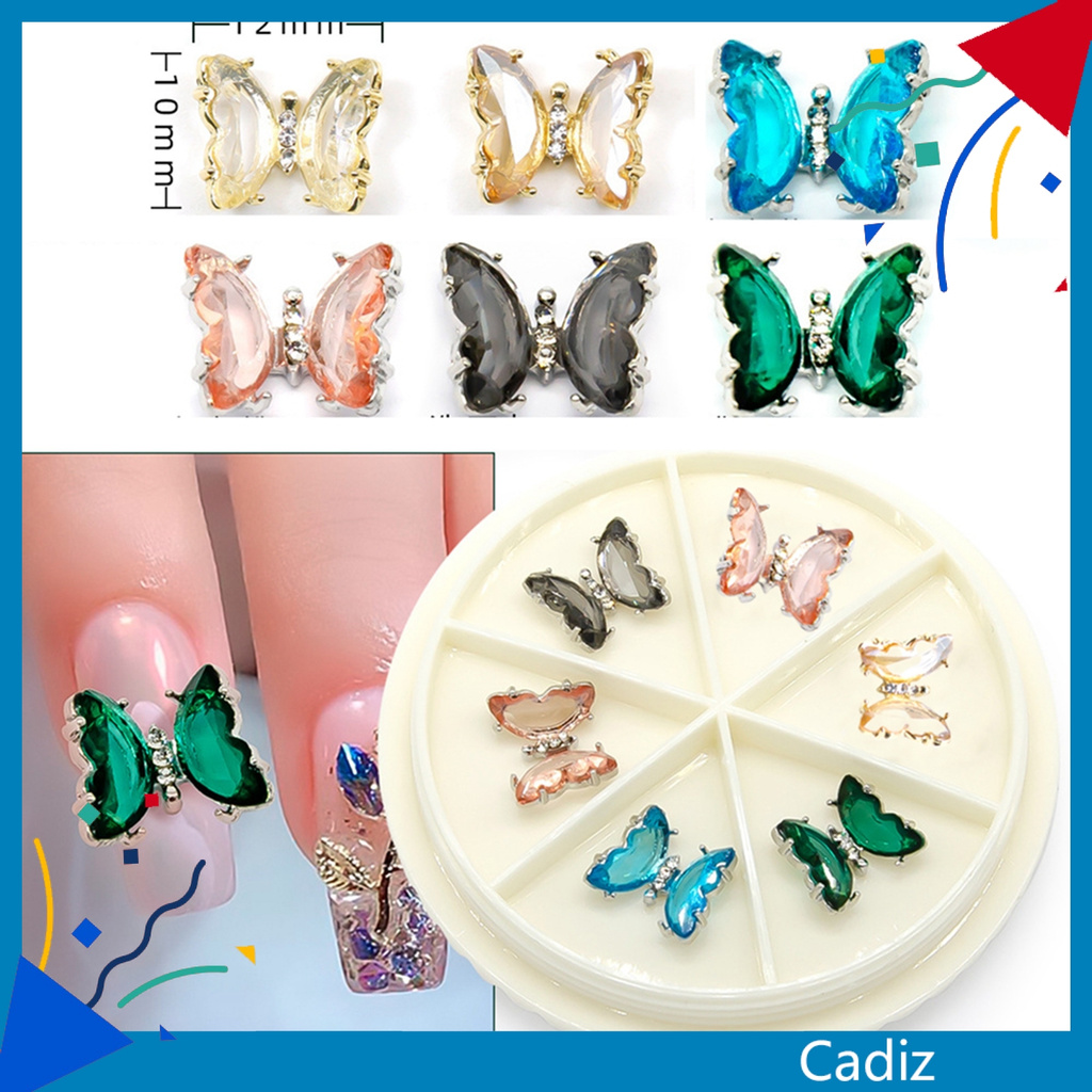 [Hàng mới về] Đá Hình Bướm 3D Trang Trí Móng Tay Nghệ Thuật