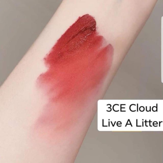 Son kem 3ce CLOUD LIP TINT Live A Litter - Đỏ Đất
