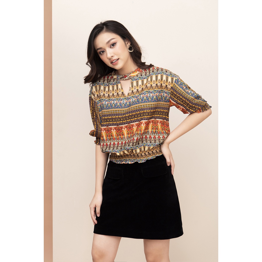 Áo sơ mi họa tiết thổ cẩm cao cấp LUPERI LFSM1168 cách điệu tay lỡ trẻ trung, hiện đại, dễ mix đồ