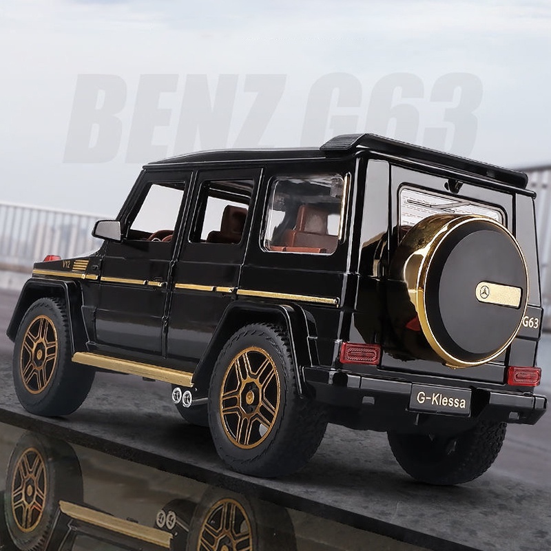 Mô Hình Xe Hơi Mercedes Benz G63 Bằng Hợp Kim Tỉ Lệ 1: 24 Có Đèn Và Âm Thanh Độc Đáo