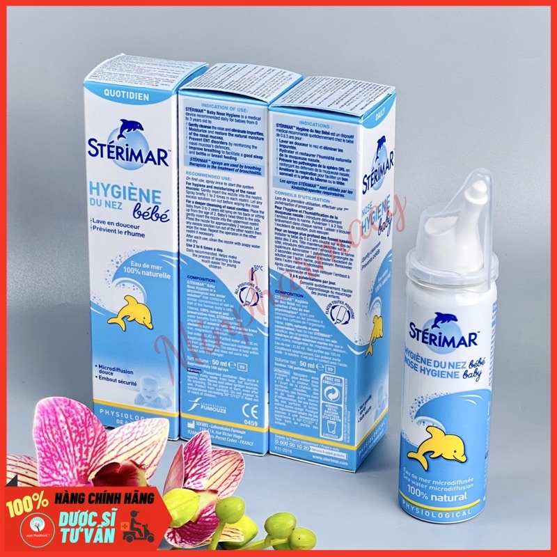 NƯỚC BIỂN XỊT MŨI CHO TRẺ STERIMAR BABY 50ml- Minpharmacy