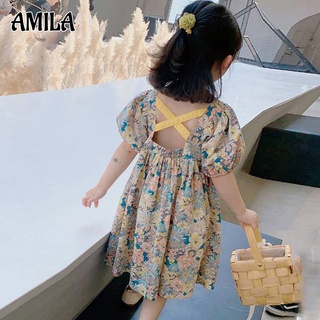 AMILA Đầm công chúa AMILA từ cotton thời trang mùa hè cho bé gái