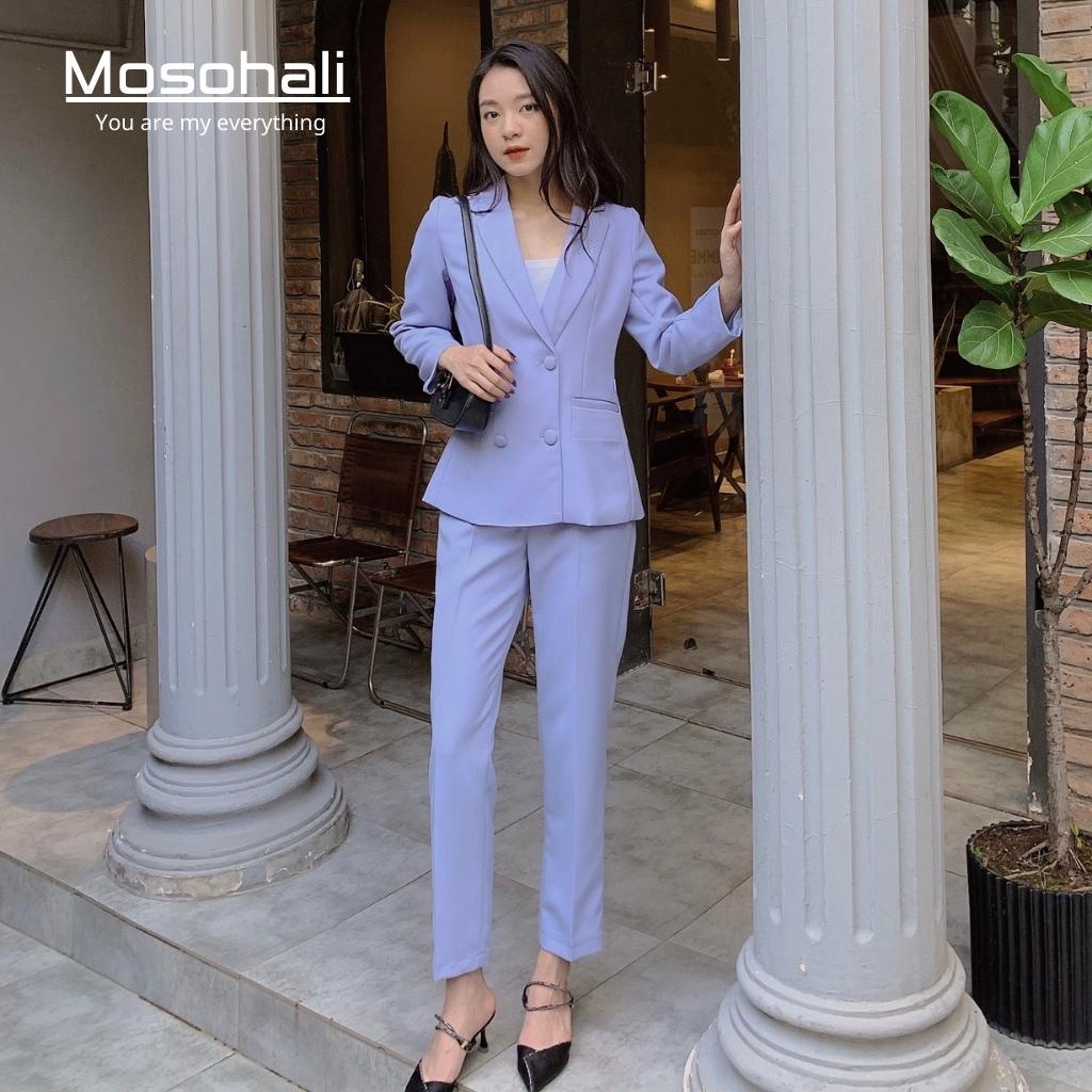 Set vest nữ,áo vest nữ Annas phong cách cơ bản trẻ trung năng động thiết kế MOSOHALI (áo vest + quần âu) | BigBuy360 - bigbuy360.vn