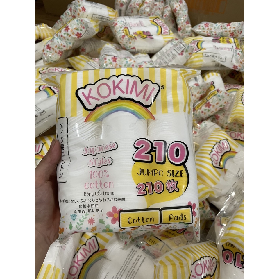 BÔNG TẨY TRANG MIHOO KOKIMI 150 200 210 240 miếng MỀM MẠI 100% COTTON-CHÍNH HÃNG 100%