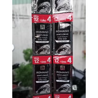Set 50 gói dầu gội Romano 5g (Xanh lá - Xanh dương - Đỏ - đen - 5in1)