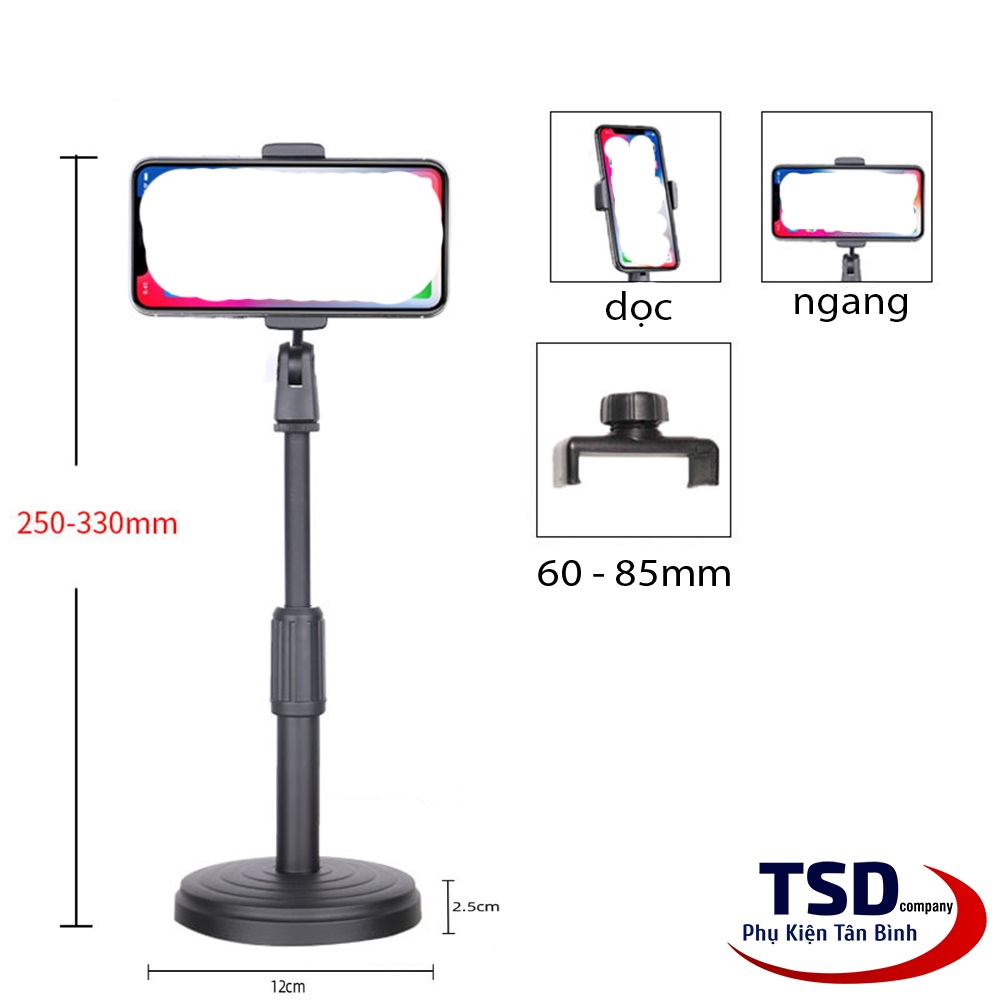 Chân Đế Để Bàn Kẹp Điện Thoại Khi Livestream, Xem Phim Xoay 360 Độ Thông Minh