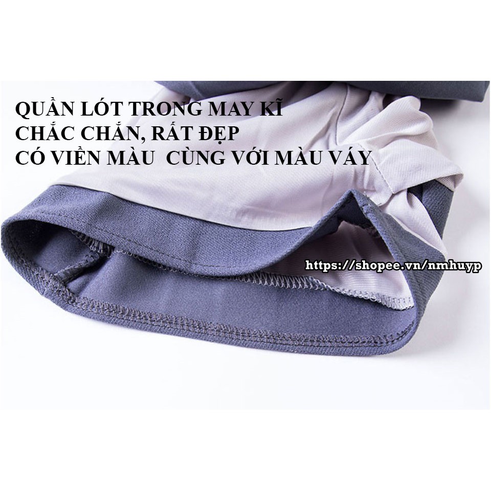 Chân Váy Tennis Ulzzang Quảng Châu Lưng Chun hàng xịn loại 1