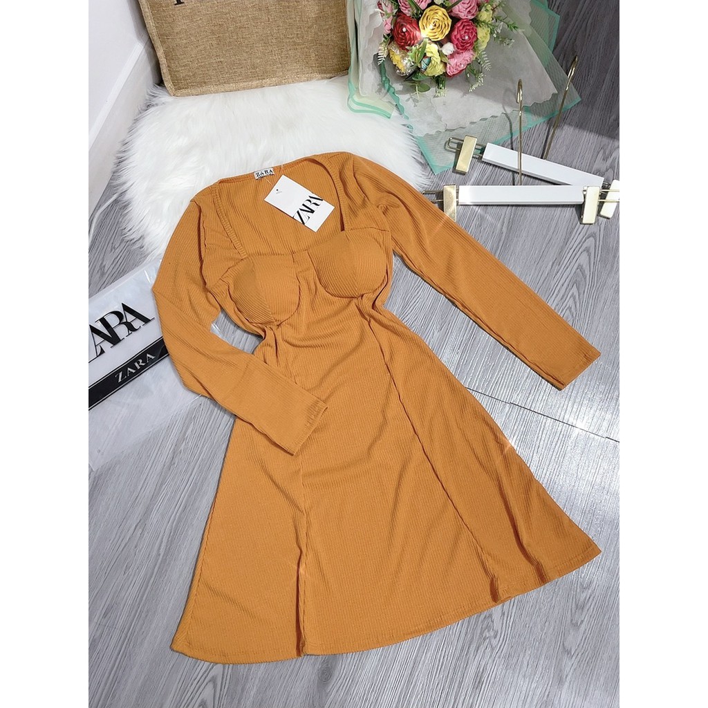 [Mã FAMARAL1 giảm 10K đơn 50K] Đầm Cúp Ngực Dáng Xoè Tay Dài Hot Girl | BigBuy360 - bigbuy360.vn