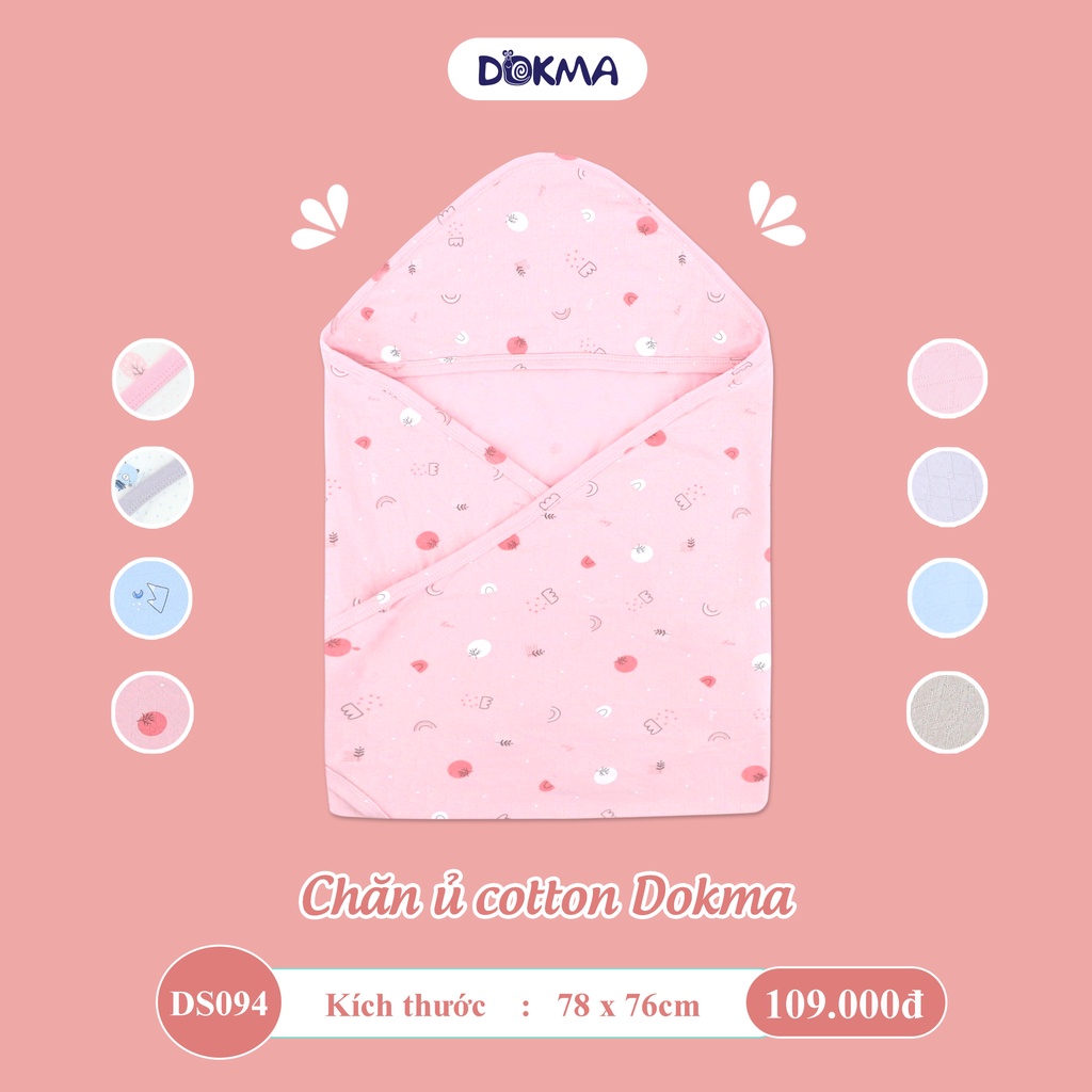 [FREESHIP] Chăn ủ cotton mềm mịn cho bé Dokma DS094