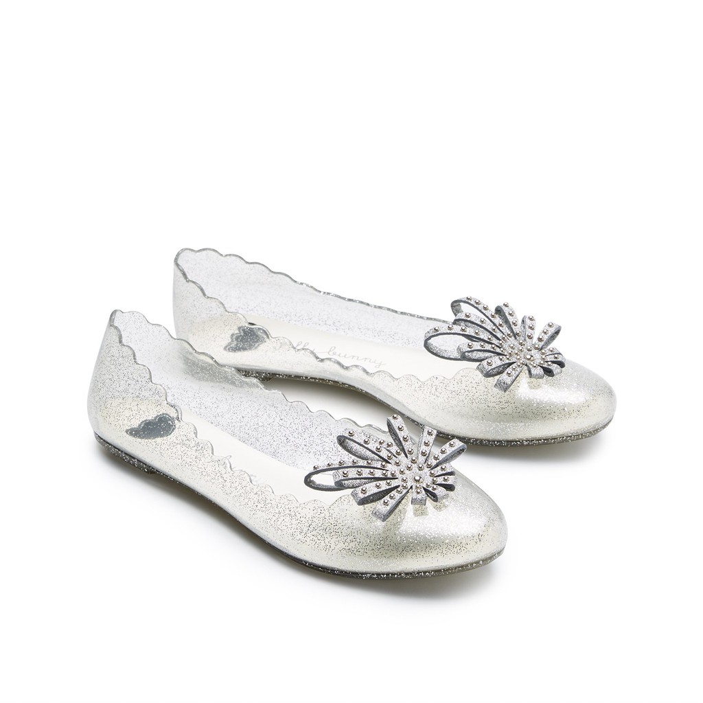 Jelly Bunny  - Giày nữ búp bê đế bệt SOPHIE FIRE WORKS B20WLFL012 màu bạc lấp lánh | BigBuy360 - bigbuy360.vn