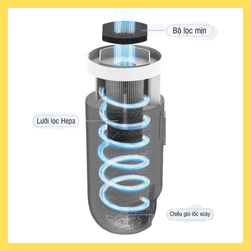 [MÀU XANH 3 ĐẦU HÚT] Máy hút bụi cầm tay BEAR XCQ-B04A1, Máy hút bụi giường nệm, sofa, công suất 400W, lực hút 10000Pa