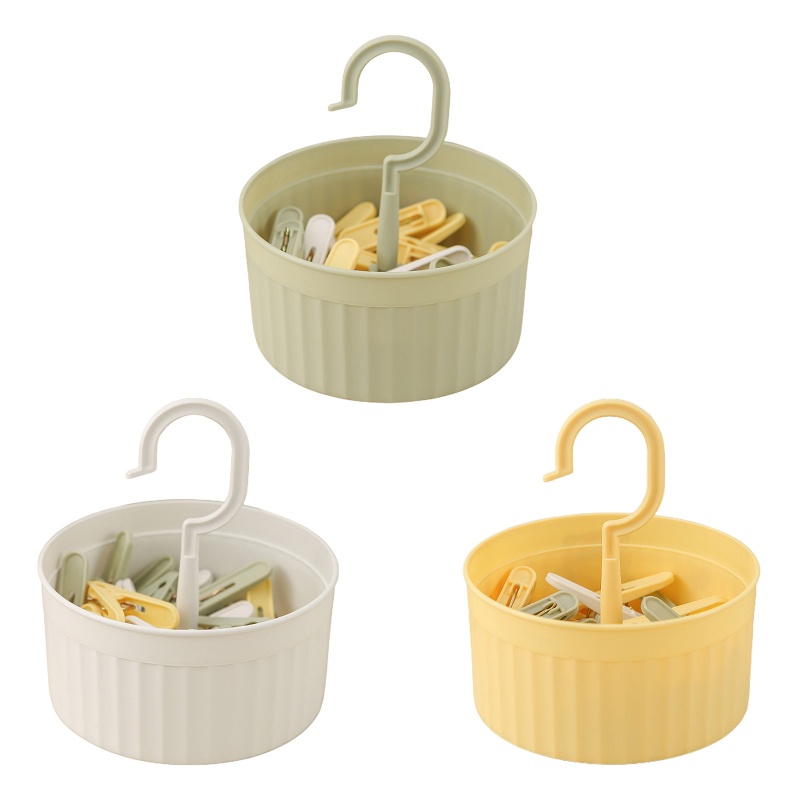 Set 24 Kẹp Nhựa Phơi Quần Áo Nhiều Màu Siêu Bền Kèm Hộp Đựng