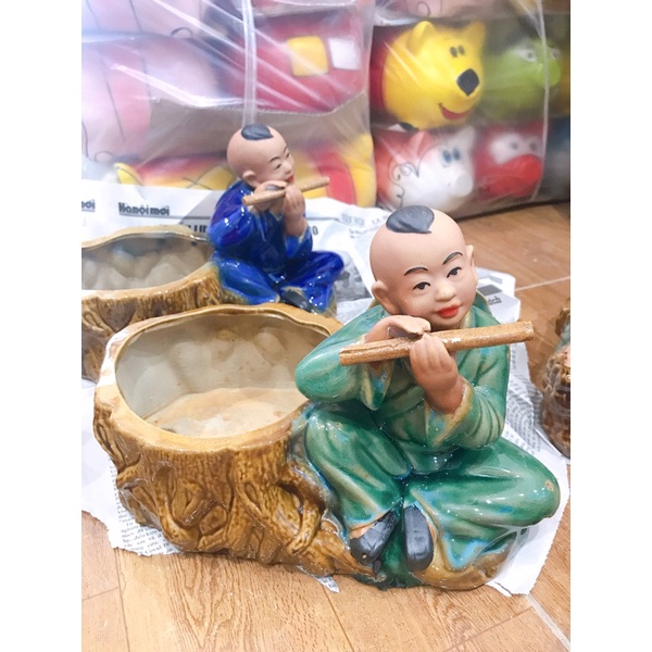 Chậu tượng trồng cây bonsai nhiều mẫu: Tế công, ông hút thuốc lào, Ông Thọ, Di Lạc...