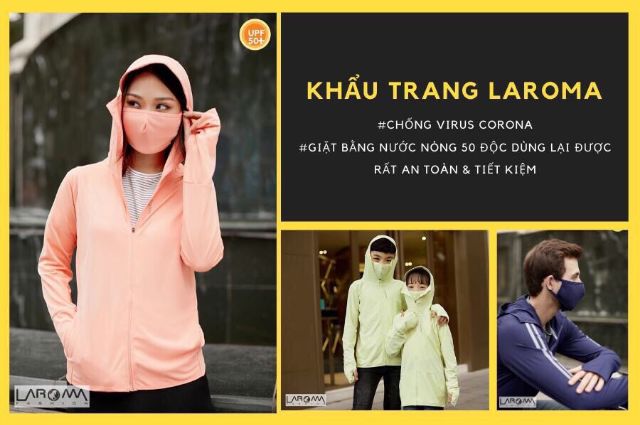 Combo 10 khẩu trang Laroma chống bụi, khử mùi