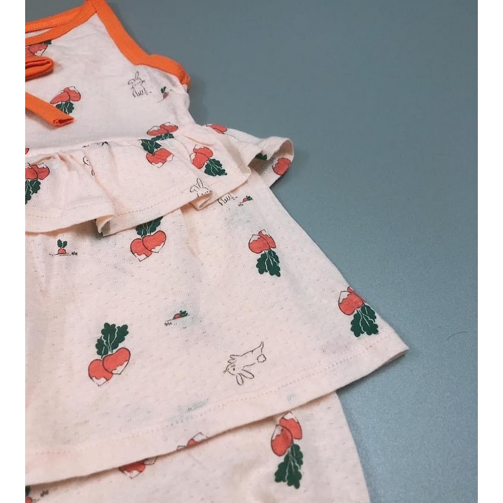 [Mã BMBAU50 giảm 7% đơn 99K] Bộ quần áo ngắn bé gái họa tiết Củ cải đỏ thun cotton - AICDBGAKHVBR - AIN Closet