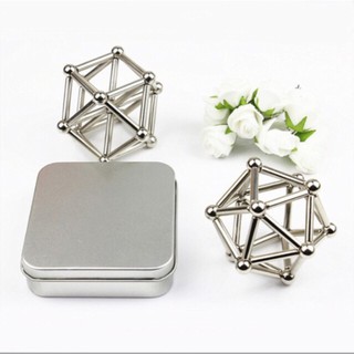 Đồ chơi ghép hình nam châm đỉnh cao trí tuệ Buckybars, TẶNG KÈM BÚT SÁP 8 MÀU CHO BÉ