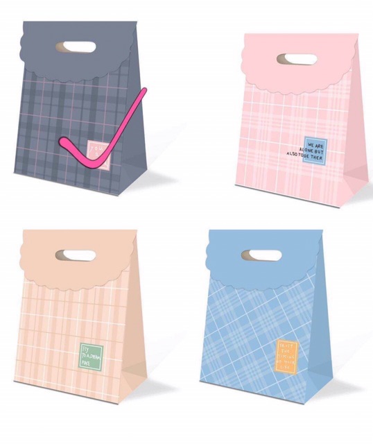1 lố = 12 túi quà giấy nhiều màu sắc có nắp gập dính hàng đẹp .(kích cỡ có nhiều loại )