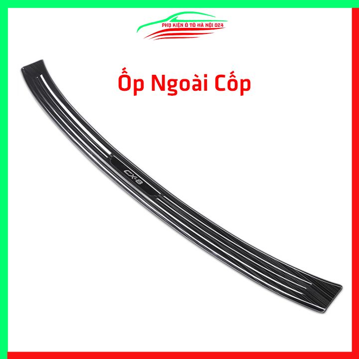 Ốp chống trầy cốp Mazda CX8 vân titan