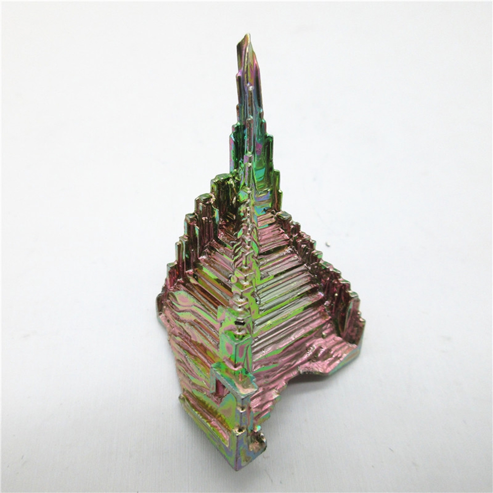COZEE Irregular Shape Colorful Aura Rough Pyramid Fish Tank Decor Bonsai Ornament Bismuth Ore Cluster