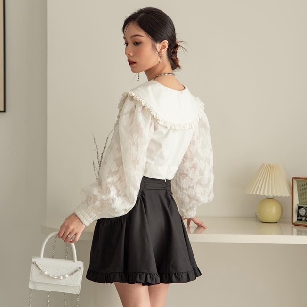 25STUDIO Chân váy bồng xếp li lưng cao dáng xòe Doris Skirt