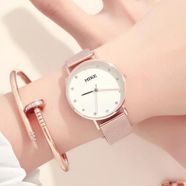 ĐỒNG HỒ NỮ MIKE HÀNG CHÍNH HÃNG DÂY TITASUM SIZE 32 MM