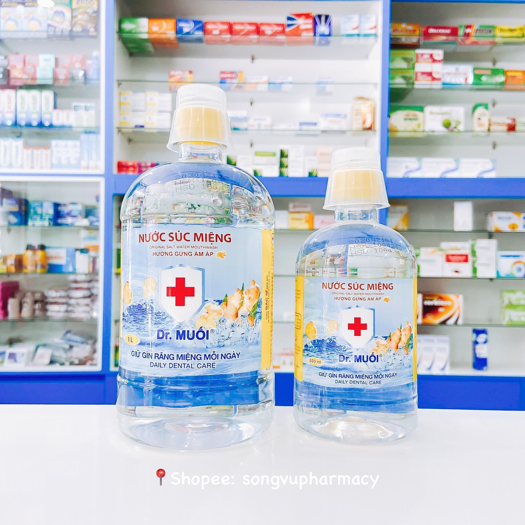 Nước súc miệng Dr. Muối - Hương vỏ chanh, hương gừng