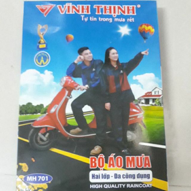 Bộ áo mưa 2 lớp cao cấp Vĩnh Thịnh