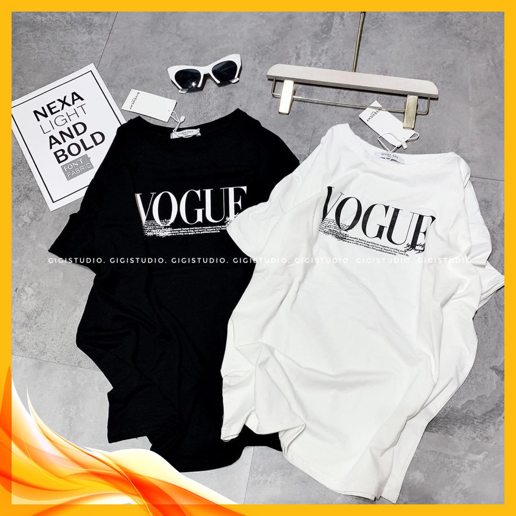 Áo Phông Unisex❤️Áo Thun VOGUE❤️Vải cotton-mềm mịn, dáng rộng thoáng mát-trẻ trung-cá tính form áo chuẩn hình Mã Ao01