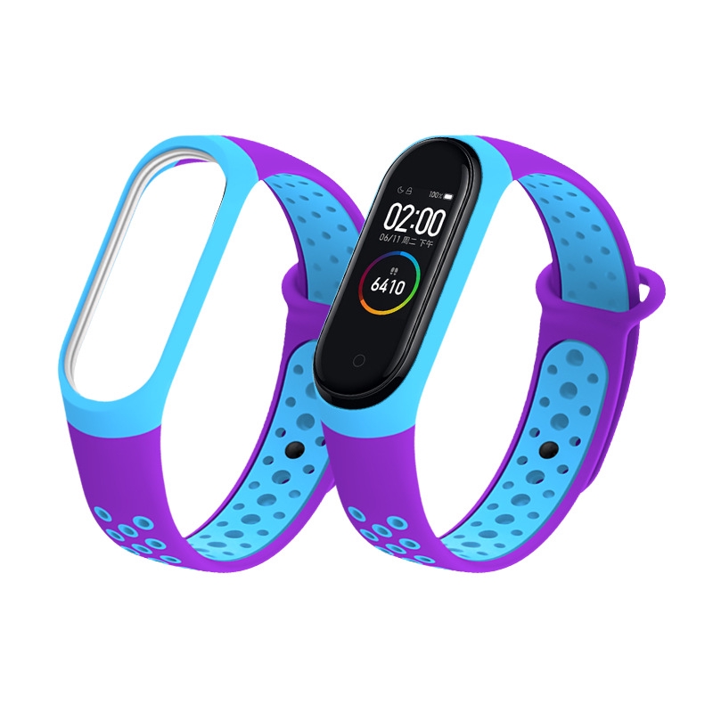 Dây Đeo Thay Thế Chất Liệu Silicon Màu Trơn Cho Mi Band 4/3wr