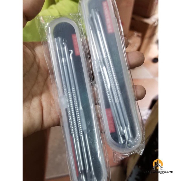 DỤNG CỤ NẶN MỤN VÀ LẤY RÁY TAI 4 CÂY 8 ĐẦU