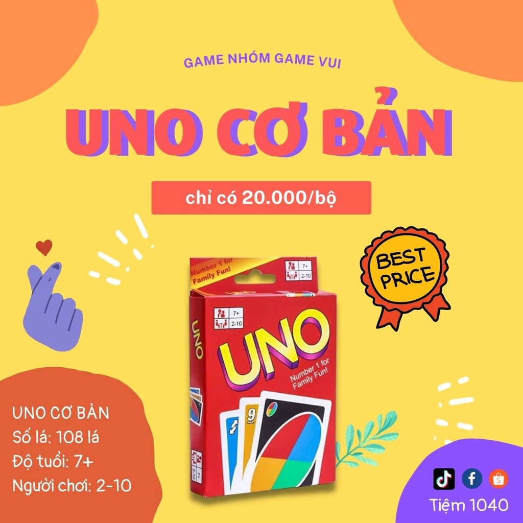 BỘ GAME BÀI UNO 108 CƠ BẢN CHƠI NHÓM